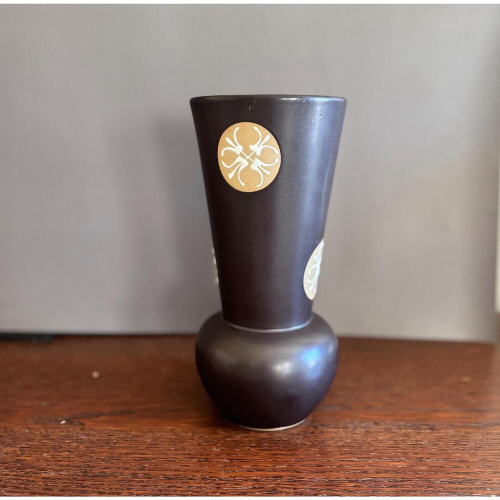 Vintage MCM Otagiri Vase – Japan – Brown Ceramic – Modernist MOC Marked
